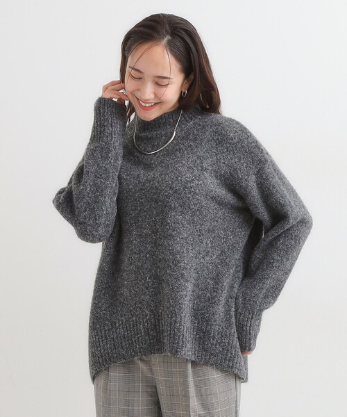 セール】【洗濯機可/S-LL】インせず着られる ふわふわハイネックニット