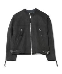 Chikashitsu + | 【Chikashitsu＋】suede biker jacket / 【チカシツプラス】スエードバイカージャケット(ブルゾン)