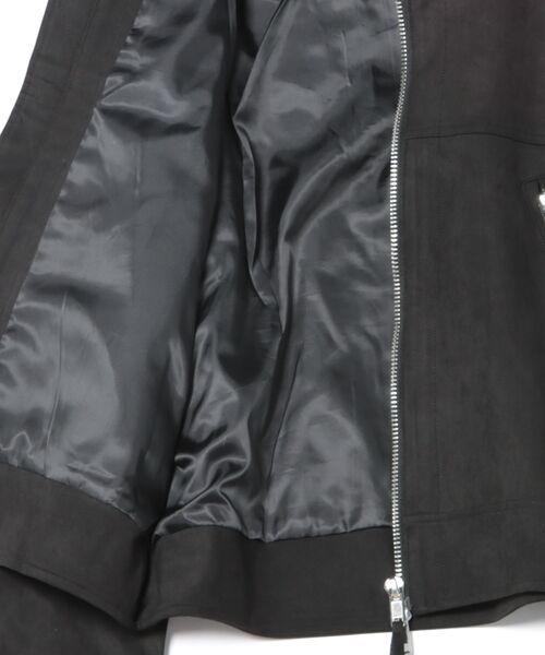 Chikashitsu +(チカシツプラス)の「【Chikashitsu +】suede biker jacket / 【チカシツプラス】スエードバイカージャケット <着用動画あり>(ブルゾン・メンズ・ブラック/ブラウン・M/L)」の3枚目の写真