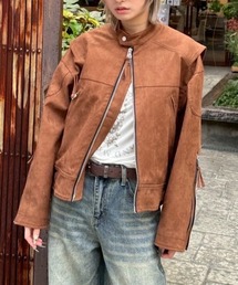 Chikashitsu + | 【Chikashitsu +】suede biker jacket / 【チカシツプラス】スエードバイカージャケット <着用動画あり>(ブルゾン)