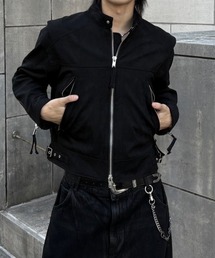 Chikashitsu +（チカシツプラス）の「【Chikashitsu +】suede biker jacket / 【チカシツプラス】スエードバイカージャケット（ブルゾン）」