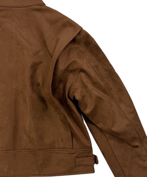 Chikashitsu +(チカシツプラス)の「【Chikashitsu +】suede biker jacket / 【チカシツプラス】スエードバイカージャケット <着用動画あり>(ブルゾン・メンズ・ブラック/ブラウン・M/L)」の18枚目の写真