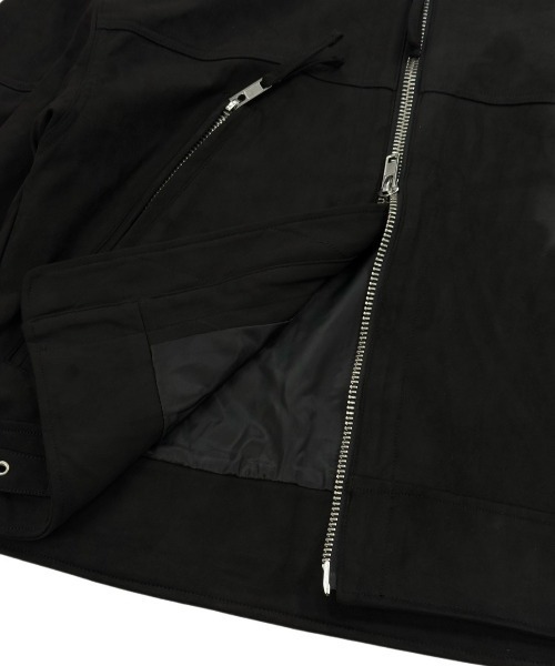 Chikashitsu +(チカシツプラス)の「【Chikashitsu +】suede biker jacket / 【チカシツプラス】スエードバイカージャケット <着用動画あり>(ブルゾン・メンズ・ブラック/ブラウン・M/L)」の15枚目の写真