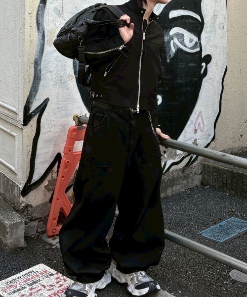 Chikashitsu +(チカシツプラス)の「【Chikashitsu +】suede biker jacket / 【チカシツプラス】スエードバイカージャケット <着用動画あり>(ブルゾン・メンズ・ブラック/ブラウン・M/L)」の21枚目の写真
