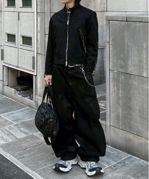 Chikashitsu +】suede biker jacket / 【チカシツプラス】スエード