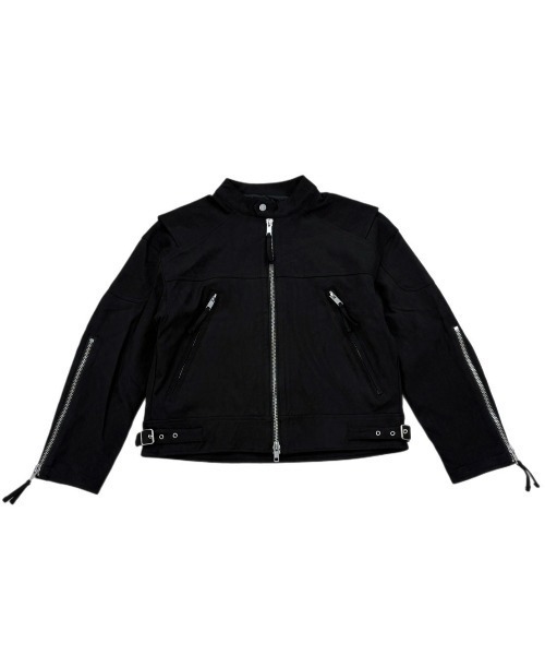 Chikashitsu +(チカシツプラス)の「【Chikashitsu +】suede biker jacket / 【チカシツプラス】スエードバイカージャケット <着用動画あり>(ブルゾン・メンズ・ブラック/ブラウン・M/L)」の14枚目の写真