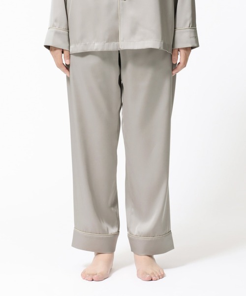 BAKUNE パジャマ サテン ロングパンツ（ルームウェア/パジャマ