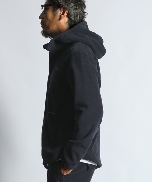 The DUFFER of ST.GEORGE（ザダファーオブセントジョージ）の「〔BLACK LABEL〕POLARTEC "CLASSIC200" SNAP PARKA：ポーラテック フリース スナップパーカー（パーカー・メンズ・アイボリー/ネイビー・X-LARGE/LARGE/MEDIUM/SMALL）」の7枚目の写真
