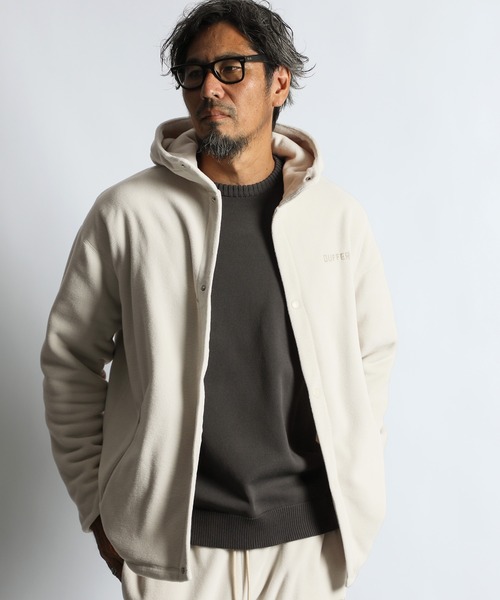 The DUFFER of ST.GEORGE（ザダファーオブセントジョージ）の「〔BLACK LABEL〕POLARTEC "CLASSIC200" SNAP PARKA：ポーラテック フリース スナップパーカー（パーカー・メンズ・アイボリー/ネイビー・X-LARGE/LARGE/MEDIUM/SMALL）」の12枚目の写真