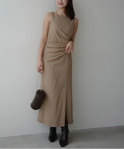 アシメタックナローワンピース（ワンピース）｜anuans（アニュアンス
