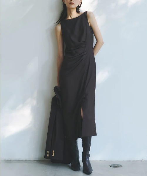 アシメタックナローワンピース（ワンピース）｜anuans（アニュアンス