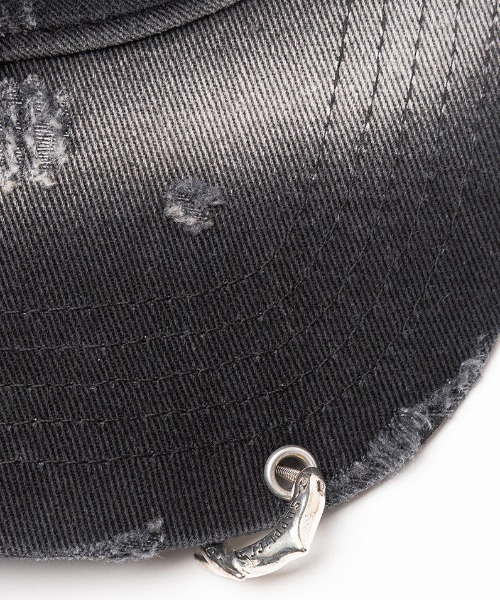 SUPPLIER(サプライヤー)の「A'GEM/9 × .kom『SUPPLIER/サプライヤー』PIERCED LOGO 6 PANEL CAP/ピアスロゴ6パネルキャップ(キャップ・メンズ・ブラック・FREE)」の3枚目の写真