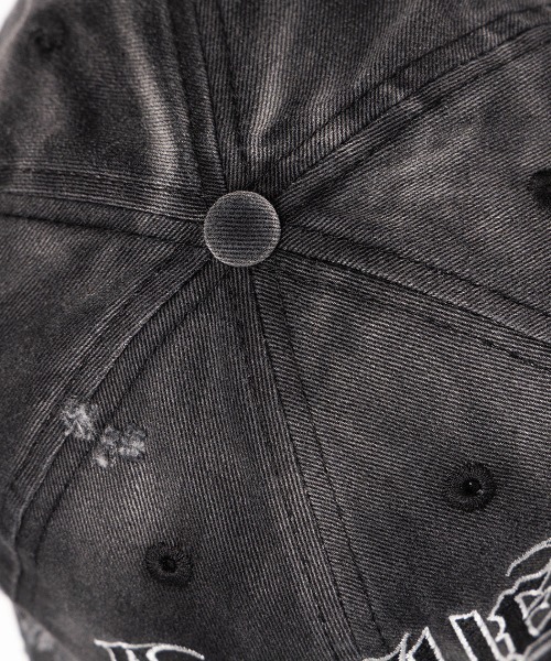 SUPPLIER(サプライヤー)の「A'GEM/9 × .kom『SUPPLIER/サプライヤー』PIERCED LOGO 6 PANEL CAP/ピアスロゴ6パネルキャップ(キャップ・メンズ・ブラック・FREE)」の6枚目の写真