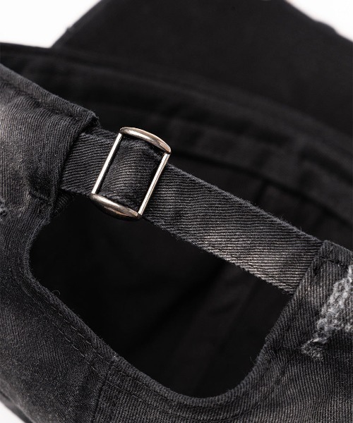 SUPPLIER(サプライヤー)の「A'GEM/9 × .kom『SUPPLIER/サプライヤー』PIERCED LOGO 6 PANEL CAP/ピアスロゴ6パネルキャップ(キャップ・メンズ・ブラック・FREE)」の4枚目の写真