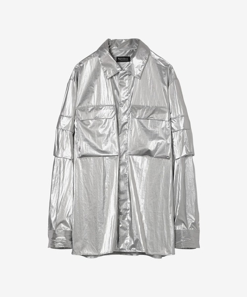 th products(ティーエイチプロダクト)の「【th products/ティーエイチプロダクツ】Military Shirt(シャツ/ブラウス・メンズ・ブラック/シルバー・1/2)」の2枚目の写真