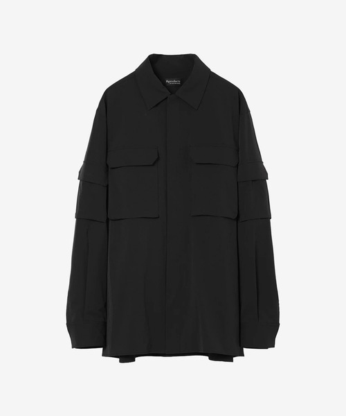 th products(ティーエイチプロダクト)の「【th products/ティーエイチプロダクツ】Military Shirt(シャツ/ブラウス・メンズ・ブラック/シルバー・1/2)」の1枚目の写真