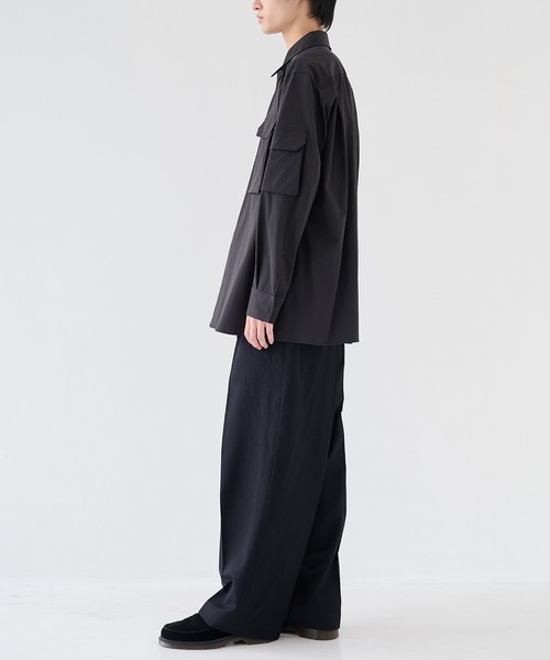 th products(ティーエイチプロダクト)の「【th products/ティーエイチプロダクツ】Military Shirt(シャツ/ブラウス・メンズ・ブラック/シルバー・1/2)」の4枚目の写真