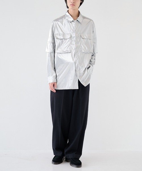th products(ティーエイチプロダクト)の「【th products/ティーエイチプロダクツ】Military Shirt(シャツ/ブラウス・メンズ・ブラック/シルバー・1/2)」の6枚目の写真