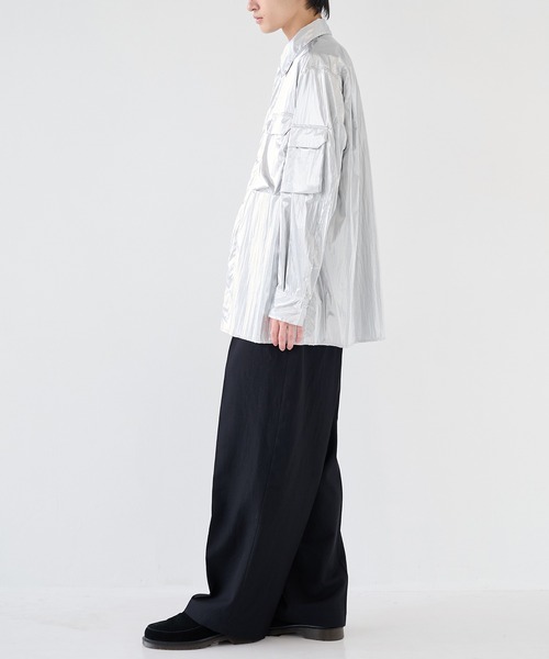 th products(ティーエイチプロダクト)の「【th products/ティーエイチプロダクツ】Military Shirt(シャツ/ブラウス・メンズ・ブラック/シルバー・1/2)」の7枚目の写真
