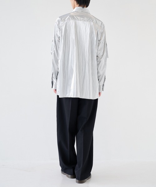 th products(ティーエイチプロダクト)の「【th products/ティーエイチプロダクツ】Military Shirt(シャツ/ブラウス・メンズ・ブラック/シルバー・1/2)」の8枚目の写真