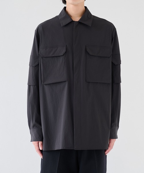 th products(ティーエイチプロダクト)の「【th products/ティーエイチプロダクツ】Military Shirt(シャツ/ブラウス・メンズ・ブラック/シルバー・1/2)」の9枚目の写真