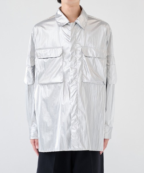 th products(ティーエイチプロダクト)の「【th products/ティーエイチプロダクツ】Military Shirt(シャツ/ブラウス・メンズ・ブラック/シルバー・1/2)」の15枚目の写真