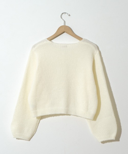 flower（フラワー）の「メリーリボンカーディガン（カーディガン/ボレロ・レディース・アイボリー/ブルーグレー・FREE）」の3枚目の写真