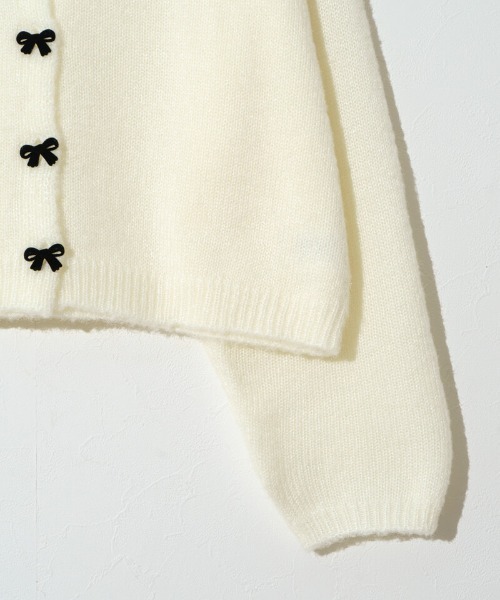 flower（フラワー）の「メリーリボンカーディガン（カーディガン/ボレロ・レディース・アイボリー/ブルーグレー・FREE）」の7枚目の写真