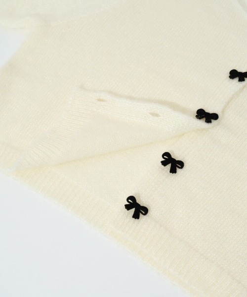 flower（フラワー）の「メリーリボンカーディガン（カーディガン/ボレロ・レディース・アイボリー/ブルーグレー・FREE）」の8枚目の写真