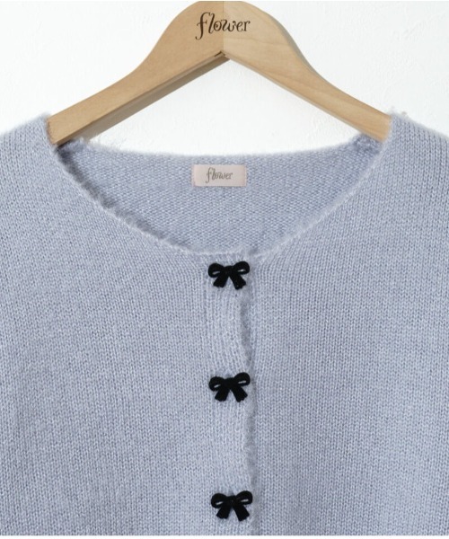 flower（フラワー）の「メリーリボンカーディガン（カーディガン/ボレロ・レディース・アイボリー/ブルーグレー・FREE）」の12枚目の写真