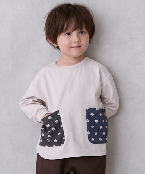 セール】【オーガニック】ポケット長袖Tシャツ（Tシャツ/カットソー