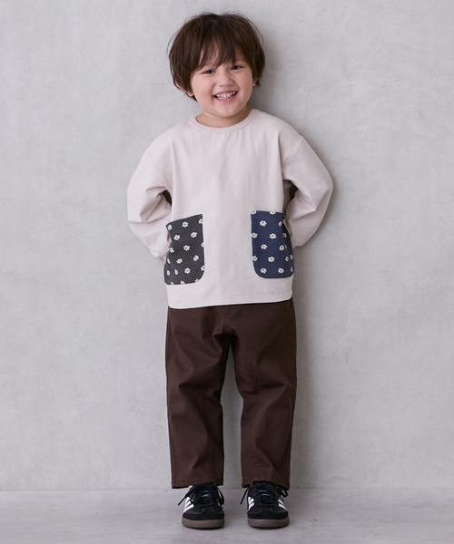 セール】【オーガニック】ポケット長袖Tシャツ（Tシャツ/カットソー