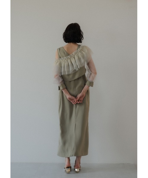 LE'RURE(リルアー)の「3way tulle ruffles dress(ドレス・レディース・ベージュ/グリーン/ブラック・SMALL/MEDIUM)」の16枚目の写真