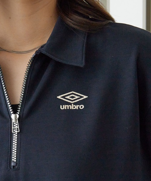 UMBRO(アンブロ)の「UMBRO・viola e viola別注/ハーフジップ裏毛スウェット(スウェット・レディース・ネイビー/オートミール・M/L/LL/3L)」の7枚目の写真