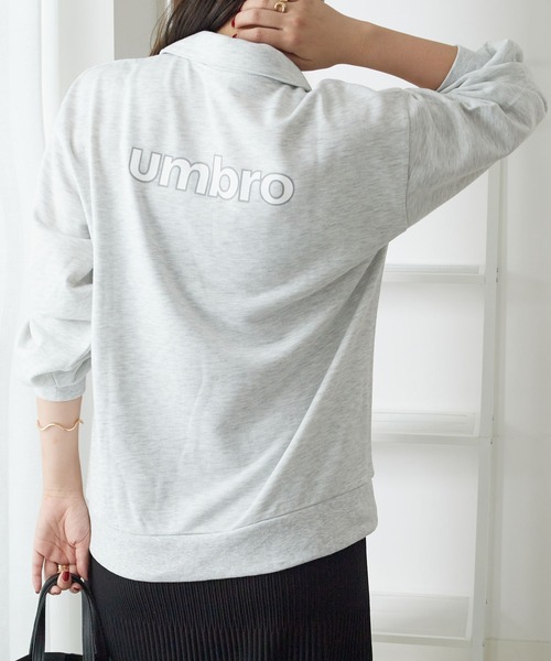 UMBRO(アンブロ)の「UMBRO・viola e viola別注/ハーフジップ裏毛スウェット(スウェット・レディース・ネイビー/オートミール・M/L/LL/3L)」の17枚目の写真