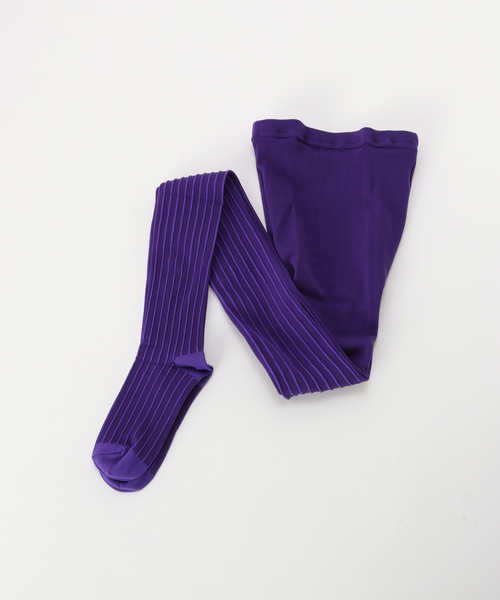 MARCOMONDE（マルコモンド）の「【MARCOMONDE/マルコモンド】リブカラータイツ（タイツ/ストッキング・レディース・グリーン/ボルドー/パープル・FREE）」の2枚目の写真