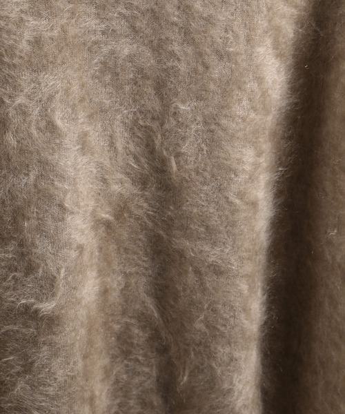 SALON adam et rope'（サロン アダム エ ロペ）の「ブラッシュドカシミヤクルーネックニットプルオーバー（ニット/セーター・レディース・ベージュ系その他/ネイビー・FREE）」の14枚目の写真