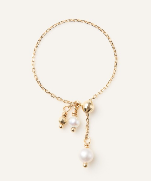 K10YG パール チェーンリング（リング）｜va vendome aoyama（ヴイエー