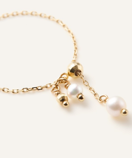 K10YG パール チェーンリング（リング）｜va vendome aoyama（ヴイエー