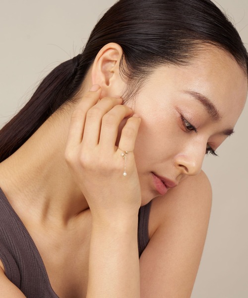 K10YG パール チェーンリング（リング）｜va vendome aoyama（ヴイエー