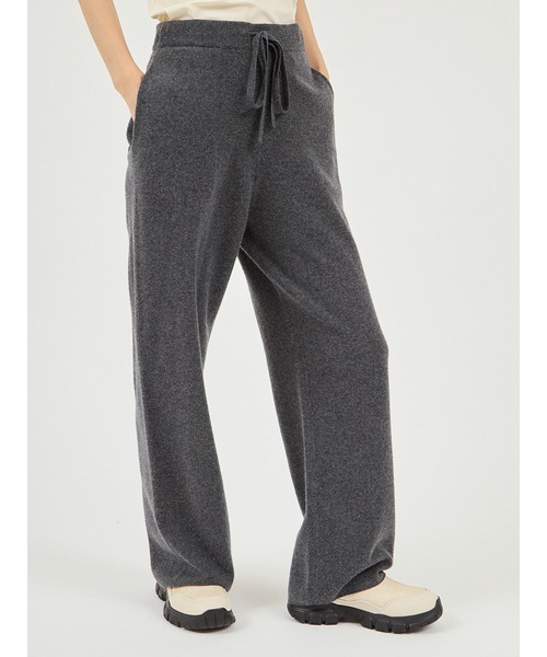 emmi(エミ)の「【セットアップ対応】ラムウールニットパンツ(その他パンツ・レディース・チャコールグレー/ライトベージュ/バーガンディー・0/1)」の4枚目の写真