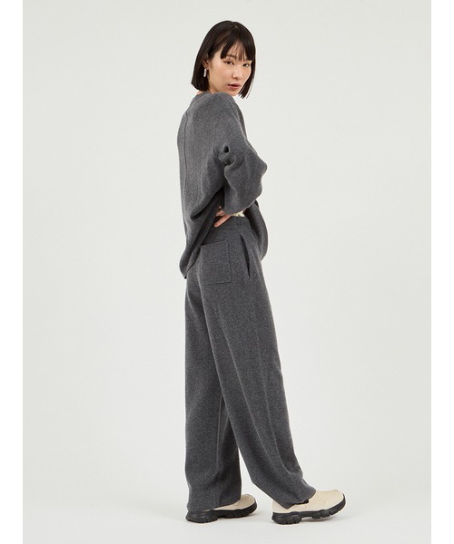 emmi(エミ)の「【セットアップ対応】ラムウールニットパンツ(その他パンツ・レディース・チャコールグレー/ライトベージュ/バーガンディー・0/1)」の14枚目の写真