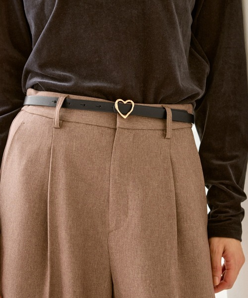ROPE' PICNIC(ロペピクニック)の「15mmハートバックルベルト(ベルト・レディース・ブラック/ブラウン・FREE)」の4枚目の写真
