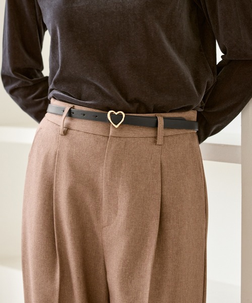 ROPE' PICNIC(ロペピクニック)の「15mmハートバックルベルト(ベルト・レディース・ブラック/ブラウン・FREE)」の5枚目の写真