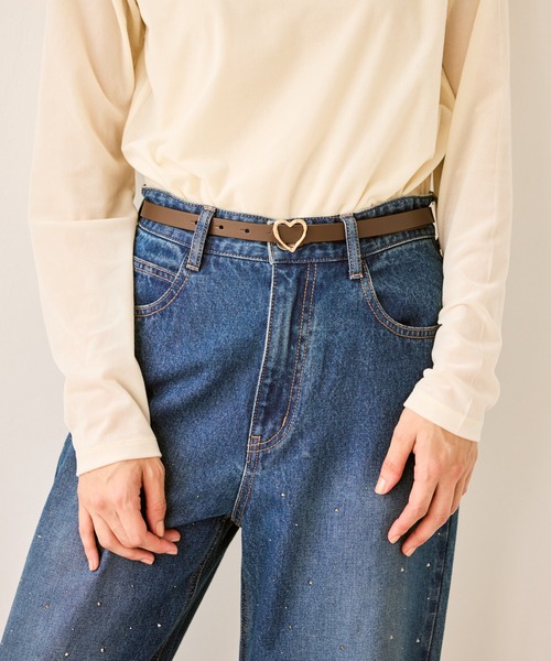 ROPE' PICNIC(ロペピクニック)の「15mmハートバックルベルト(ベルト・レディース・ブラック/ブラウン・FREE)」の6枚目の写真