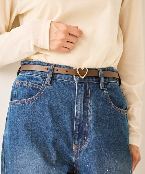 ROPE' PICNIC(ロペピクニック)の「15mmハートバックルベルト(ベルト・レディース・ブラック/ブラウン・FREE)」の7枚目の写真