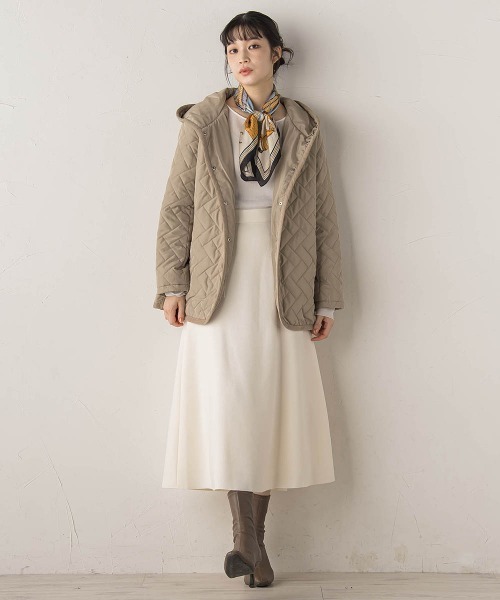 Droite lautreamont(ドロワットロートレアモン)の「【WEB限定】ポリエステルタフタキルトコート(その他アウター・レディース・ベージュ/ネイビー・M)」の5枚目の写真