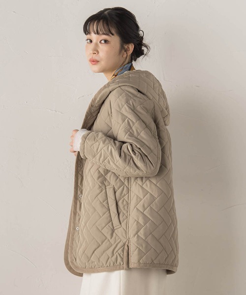 Droite lautreamont(ドロワットロートレアモン)の「【WEB限定】ポリエステルタフタキルトコート(その他アウター・レディース・ベージュ/ネイビー・M)」の9枚目の写真