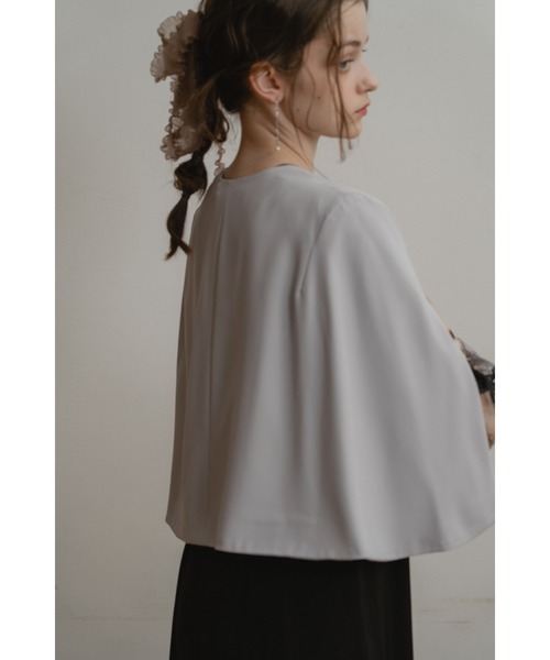 Dorry Doll（ドリードール）の「ケープスリーブジャケット（ノーカラージャケット・レディース・ブラック/グレー/ベージュ・MEDIUM）」の17枚目の写真