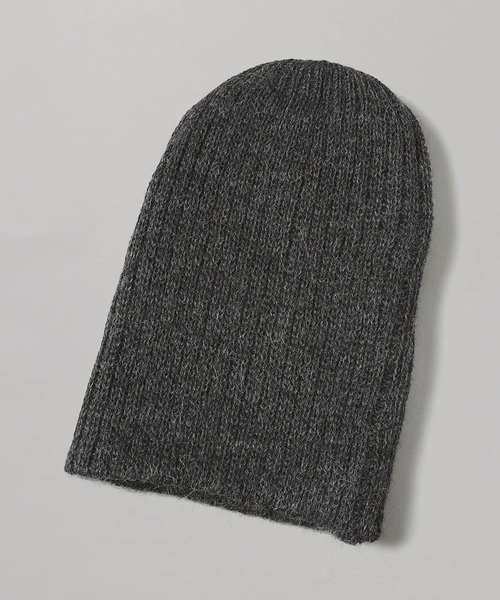KIJIMA TAKAYUKI（キジマ　タカユキ）の「ALPACA BEANIE WEKNYY202B（ニットキャップ/ビーニー・レディース・グレー/オフホワイト/ブラック/ブラウン・ONE SIZE）」の3枚目の写真